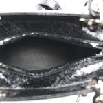 Ceramic Effect Deerskin Jeweled Swan Lady Dior Black