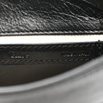 Shiny Calfskin Camera Crossbody Black
