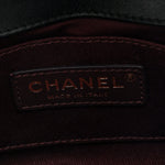 Calfskin Chevron Stitched Coco Waist Bag Black