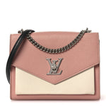 Soft Calfskin My Lockme Chain Bag BB Rose Boudoir Creme