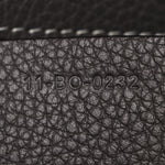 Grained Calfskin Maxi Gallop Sling Bag Grey