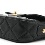 Caviar Quilted Mini Chain Flap Black