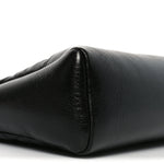 Shiny Lambskin Quilted 31 Shopping Bag Black