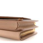 Saffiano Chain Wallet Cammeo