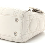 Lambskin Cannage Mini Lady Dior White