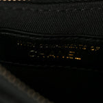 Velvet Crystal Quilted Chain Hobo Black