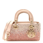 Satin Crystal Sequins Embroidered Micro Lady D-Joy Pink
