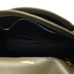 Suede Monogram Medium Niki Chain Satchel Loden Green