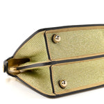 Crystal Vitello Laminato FF Petite Peekaboo I SEE U Satchel Crystal Platinum Light Gold