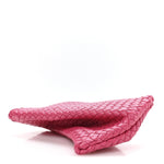 Nappa Intrecciato Crisscross Clutch Rosa Shock