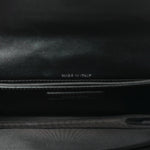 Iridescent Caviar Quilted Classic Pouch Clutch Black