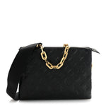 Lambskin Embossed Monogram Coussin PM Black