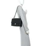 Caviar Quilted Jumbo Single Flap Black