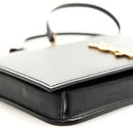 Grained Calfskin Monogram Phone Holder Crossbody Black