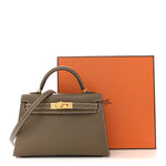 Epsom Mini Kelly Sellier 20 Etoupe