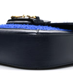 Casy Wool Azalea Calfskin Mini Horsebit 1955 Shoulder Bag Blue China