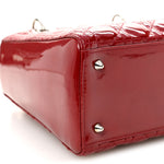 Patent Cannage Medium Lady Dior Red