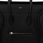 Drummed Calfskin Micro Luggage Black