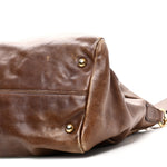 Soft Calf Shopping Tote Brown