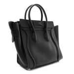 Drummed Calfskin Micro Luggage Black