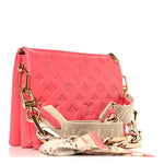 Lambskin Embossed Monogram Coussin PM Coral