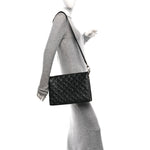 Lambskin Embossed Monogram Coussin MM Black