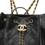 Caviar Quilted Large Chanel 25 Backpack Black