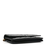 Caviar Quilted CC Filigree Wallet On Chain WOC Black