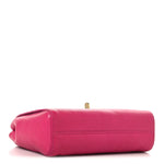 Small Classic Grain Calfskin Small Lily Flap Pink