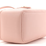 Shiny Caviar Preppy Coco Long Vanity With Strap Light Pink