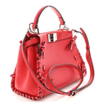 Vitello Seta Century Nappa Whipstitch Mini Peekaboo Iconic Satchel Fiamma