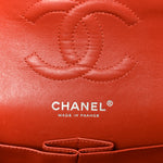 Caviar Quilted Medium Double Flap Red