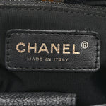 Caviar Quilted Petit Shopping Tote PST Black