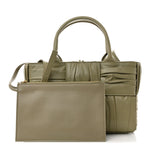 Foulard Intrecciato Pleated Arco Tote Travertine
