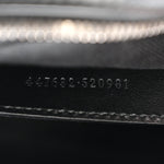 Calfskin Matelasse Monochrome Small GG Marmont Chain Shoulder Bag Black