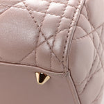 Pearly Lambskin Cannage Medium Lady Dior Lotus