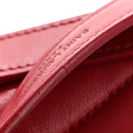 Calfskin Y Quilted Monogram Medium Loulou Chain Satchel Lipstick Red