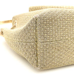 Metallic Woven Bon Bon Bag Champagne