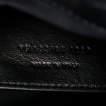 Crinkled Calfskin Matelasse Monogram Baby Niki Chain Satchel Black