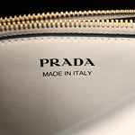 Saffiano Cuir Matinee Tote White Black