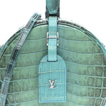 Crocodile Petite Boite Chapeau Turquoise