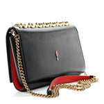 Calfskin Spikes Empire Paloma Clutch Black