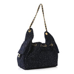 Tweed Quilted Small Chanel 25 Handbag Blue