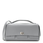 Smooth Calfskin Small Bel Air Clutch On Strap Cloud Grey