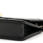 Lambskin Quilted Trendy CC Wallet On Chain WOC Black