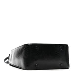 Extra Supple Calfskin Snakeskin Embossed Calfskin Small Tool 2.0 North-South Tote Black