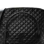 Calfskin Quilted ES Giant Travel Bag Black