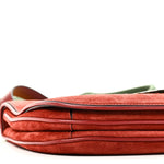 Suede Talco Roxy Calfskin Web Medium Blondie Shoulder Flap Bag Blondie Red