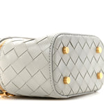 Nappa Intrecciato Small Vanity Case On Strap Agate Grey