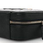 Caviar Quilted CC Filigree Vanity Clutch With Chain Black